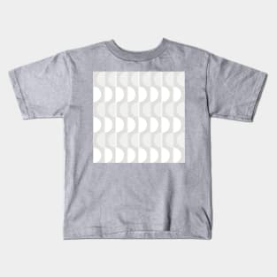 Gray Retro Half-Circles Kids T-Shirt